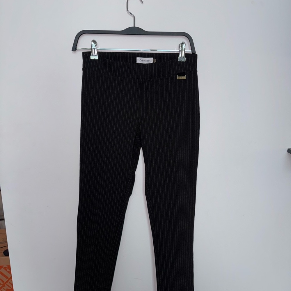 Calvin Klein Black Pinstripe Pants